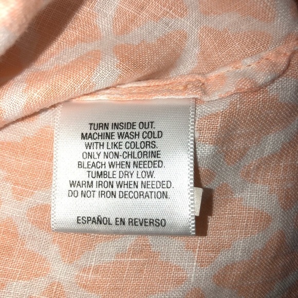 CHARTER CLUB Luxury 100% Linen Embroidered 3/4 Sleeve Tunic Top Sz S - Picture 6 of 9